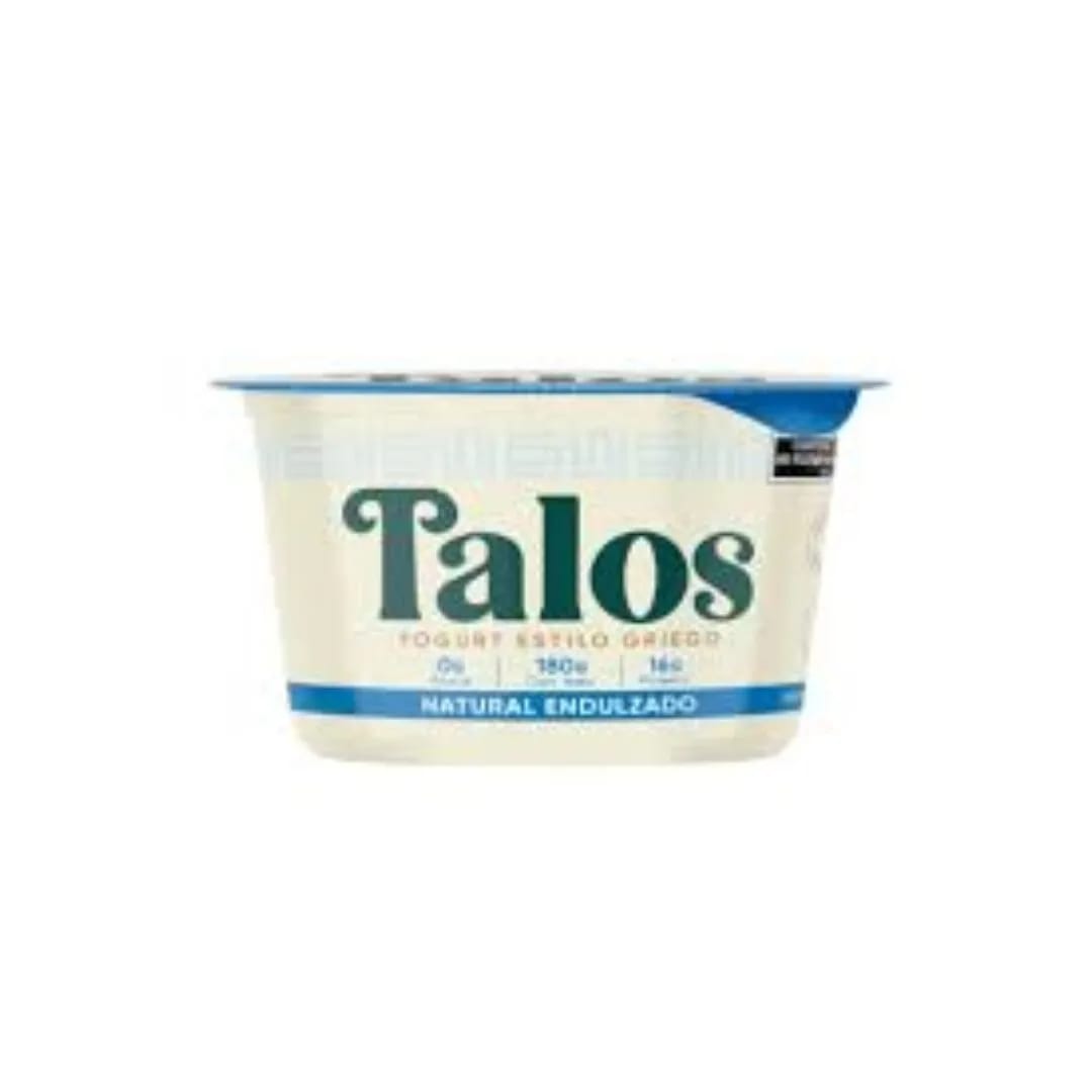 TALOS - Yogur GRIEGO Natural endulzado 180gr.