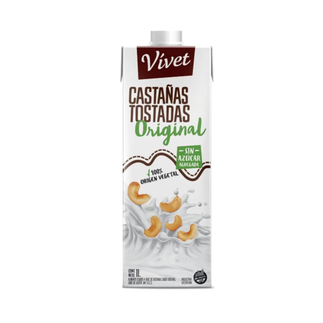 VIVET - Leche de Castañas tostadas Original 1 lt.
