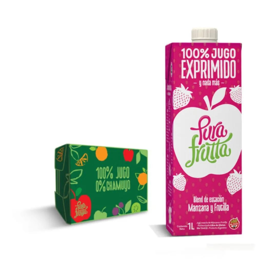 PURA FRUTTA - Jugo Manzana y Frutilla 1 lt