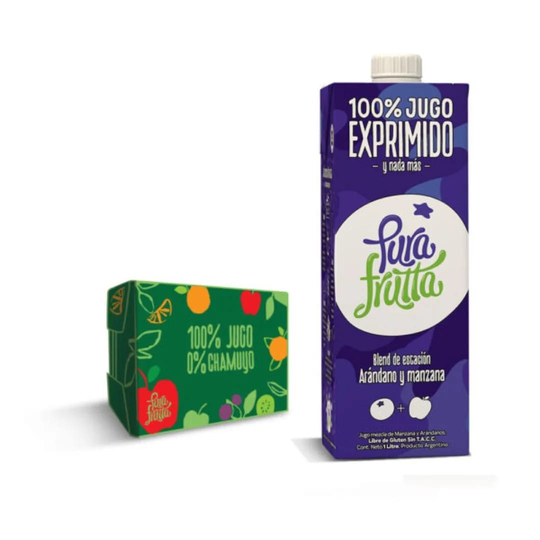 PURA FRUTTA - Jugo Manzana y Arandanos 1 lt