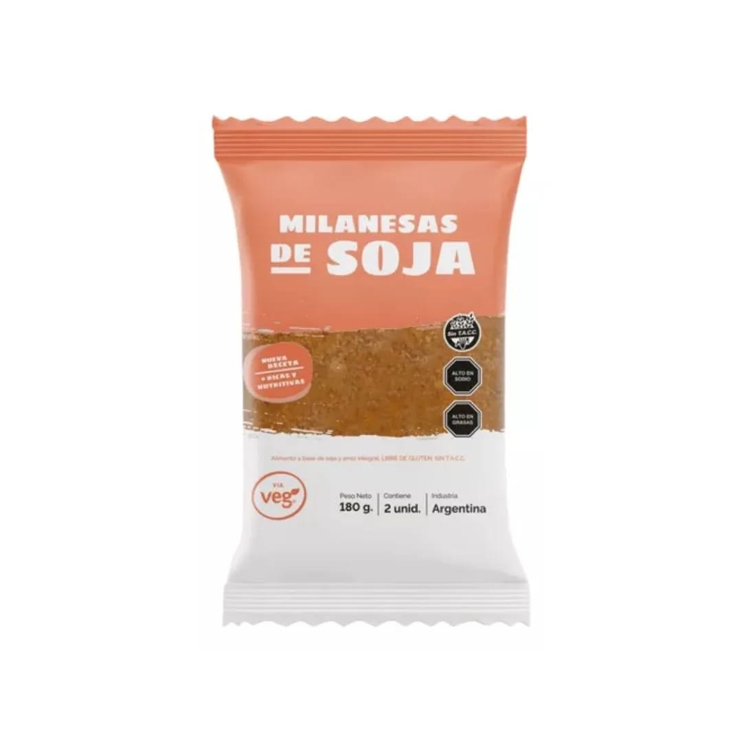 VIA VEG-Milanesas de Soja pack x 2U- SIN TACC