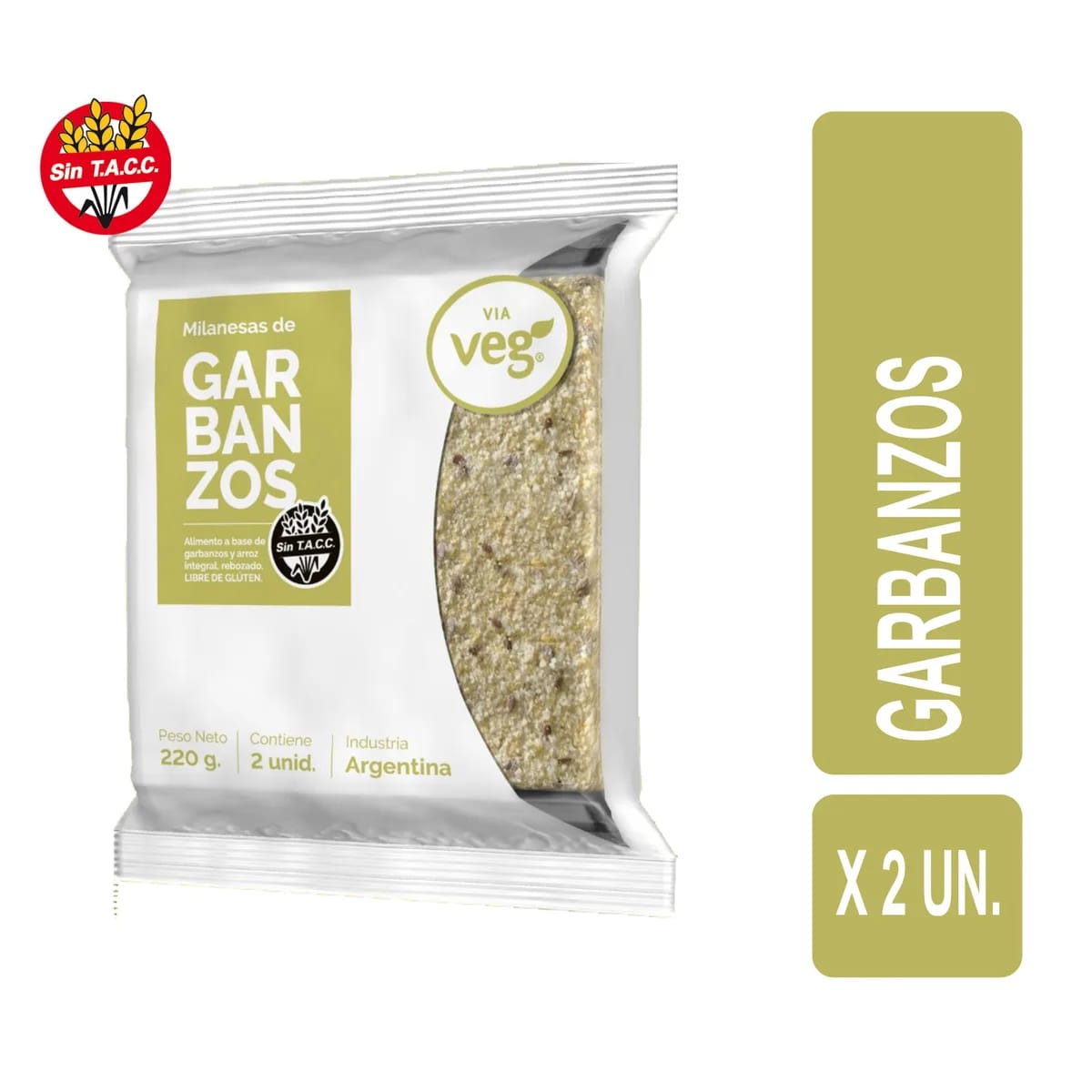 VIA VEG-Milanesas de Garbanzo pack x 2U- SIN TACC