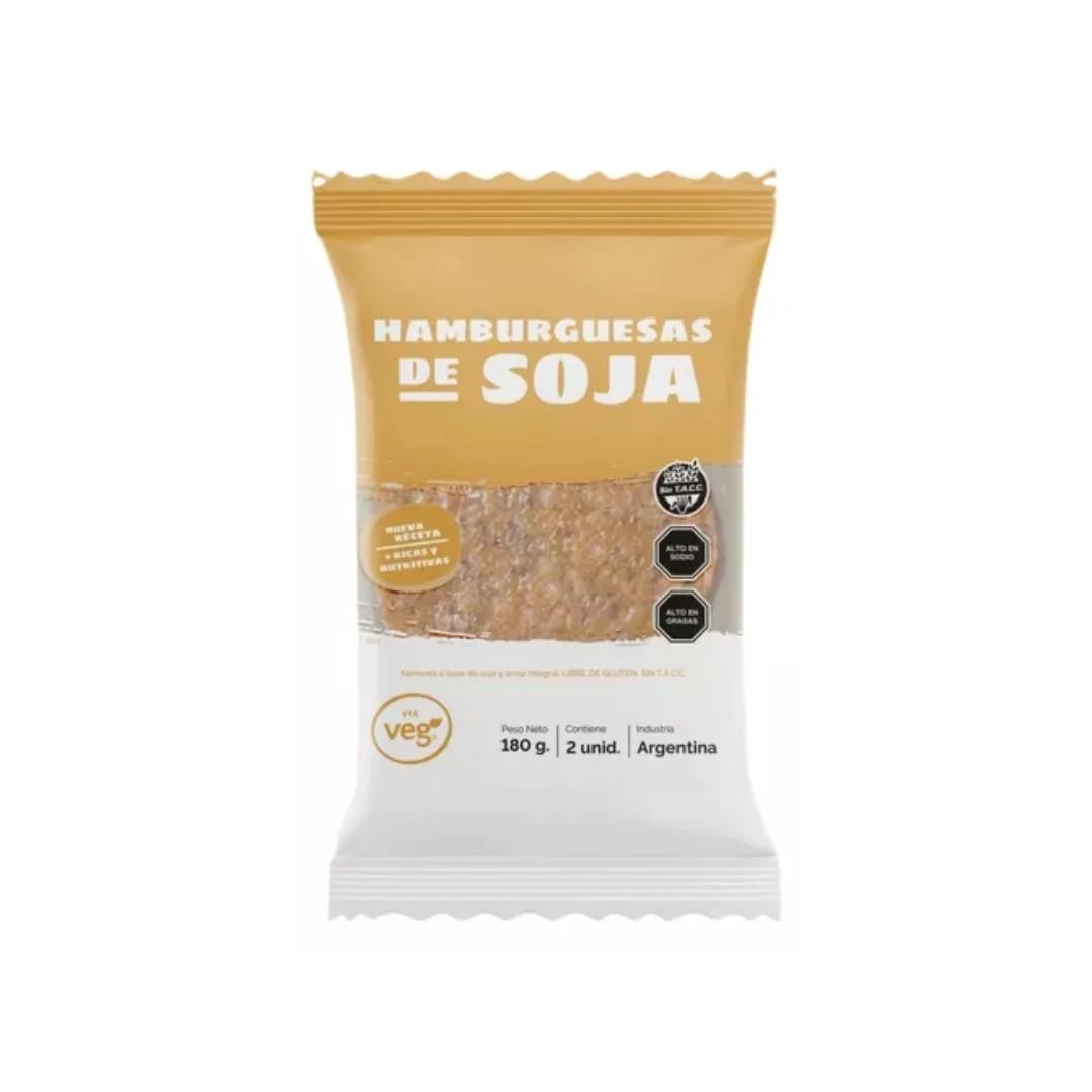 VIA VEG-Hamburguesas de SOJA pack x 2 U- SIN TACC